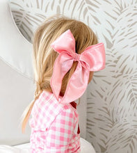 Load image into Gallery viewer, Medium Satin Bow w/Twisted Wrap and Whimsy Tails