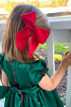 Load image into Gallery viewer, RED Medium Satin Bow w/Twisted Wrap & Tails