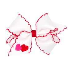 Load image into Gallery viewer, Valentine's Heart Moonstitch Edge Bows - Medium