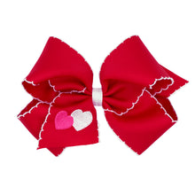 Load image into Gallery viewer, Valentine's Heart Moonstitch Edge Bows - King