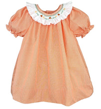 Load image into Gallery viewer, Bullion Pumpkins Smocked Collar Dress