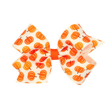 Load image into Gallery viewer, Pumpkin Printed Grosgrain Bow - King or Medium