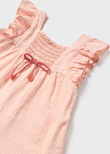 Load image into Gallery viewer, Ruffled Smocked Romper in Peach
