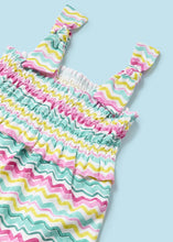 Load image into Gallery viewer, Smocked Romper - Coloful Stripes
