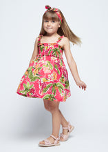 Load image into Gallery viewer, Smocked Sundress -Pink Tropical Palm
