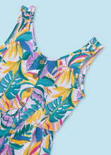 Load image into Gallery viewer, Tween Girls Romper - Brigh Tropical Print
