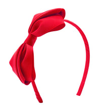 Load image into Gallery viewer, Mini King Pleated GG Bow on Headband