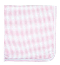 Load image into Gallery viewer, Mini Checks Pink Receiving Blanket