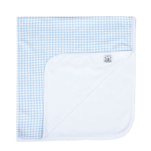 Load image into Gallery viewer, Mini Checks Blue Receiving Blanket