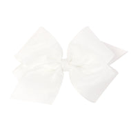 King Organza Overlay Bow in White
