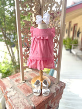 Load image into Gallery viewer, Eyelet Dress & Bloomers in Bubble Gum Pink