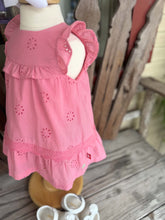 Load image into Gallery viewer, Eyelet Dress & Bloomers in Bubble Gum Pink