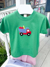 Load image into Gallery viewer, Back-to-School Truck & Apple Applique T-Shirt