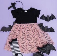 Load image into Gallery viewer, Pink & Black Halloween Tutu Dress