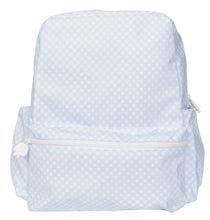 Load image into Gallery viewer, Blue Gingham Small Backpack