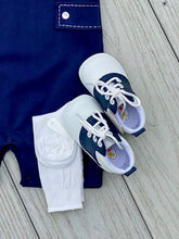 Load image into Gallery viewer, Austin Leather Saddle Oxford Shoe (Baby) - White and Navy - L'Amour