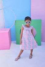 Load image into Gallery viewer, Pink & Aqua Floral Dress