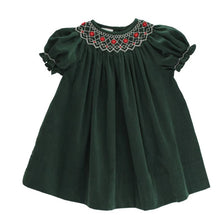 Load image into Gallery viewer, Forest Geometric Bishop Dress