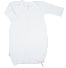 Load image into Gallery viewer, Rosettes White w/ Pink Trim - Gown & Hat Set