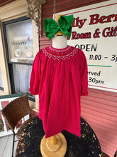 Load image into Gallery viewer, Red & White Polka Dot Smocked Dress