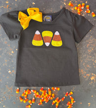 Load image into Gallery viewer, Sparkly - Candy Corn Applique T-shirt
