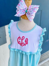 Load image into Gallery viewer, Mint & White Striped Knit dress