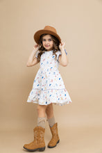 Load image into Gallery viewer, Western Printed Ruffle Dress