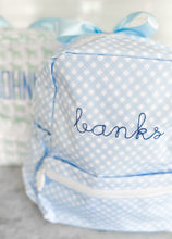 Load image into Gallery viewer, Blue Gingham Small Backpack