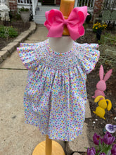 Load image into Gallery viewer, Colorful Floral Print Smocked Bloomer Set
