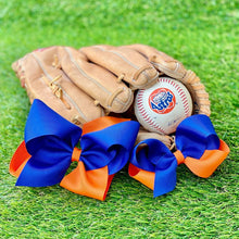Load image into Gallery viewer, Houston Astros - 2 color Grosgrain Bow in Navy &amp; Orange
