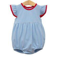 Load image into Gallery viewer, Lucy Bubble - Cornflower/Red Monogram Sample "Olivia"