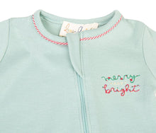 Load image into Gallery viewer, Merry & Bright Zip Footie
