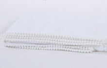 Load image into Gallery viewer, Cotton Muslim Swaddle Blanket w/ Pom-Pom Trim - Assorted styles