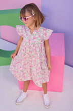 Load image into Gallery viewer, Pink Bloomsbury Blossoms Positano Dress