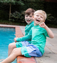 Load image into Gallery viewer, L/S Rashguard in "Atlantis Green" - size 6 only