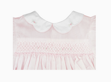 Load image into Gallery viewer, Pink Smocked Bubble W/ Scalloped Collar