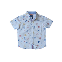 Load image into Gallery viewer, Western Print Button-Down S/S Shirt