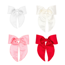 Load image into Gallery viewer, Medium Satin Bow w/Twisted Wrap and Whimsy Tails