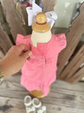 Load image into Gallery viewer, Eyelet Dress & Bloomers in Bubble Gum Pink