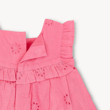 Load image into Gallery viewer, Eyelet Dress & Bloomers in Bubble Gum Pink