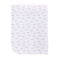 Load image into Gallery viewer, "Pretty Bows" Set - Ruffled Converter Gown, Ruffled Hat and Blanket