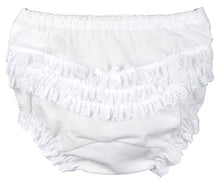 Load image into Gallery viewer, White Rumba Seat Panty Diaper Cover