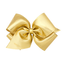 Load image into Gallery viewer, Silver or Gold Lame Hair Bow Medium or King

