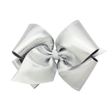 Load image into Gallery viewer, Silver or Gold Lame Hair Bow Medium or King
