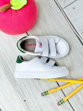 Load image into Gallery viewer, Cienta White Leather Athletic Shoe w/ Double Velcro Straps
