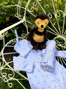 Buzzing Bees Layette Baby Sack w/ Tie and Hat
