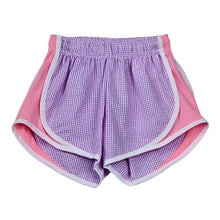 Load image into Gallery viewer, Lavender &amp; White Seersucker Athletic Shorts

