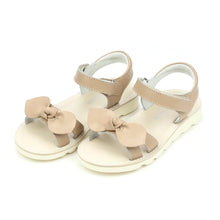 Load image into Gallery viewer, Leigh Bow Sandal w/ Velcro Closure - Latte