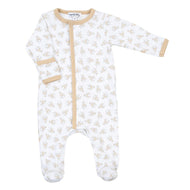 Newborn Snap Footie in Tiny Buck - Size NB only
