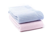 Load image into Gallery viewer, Stripes Baby Blanket - Blue or Pink
